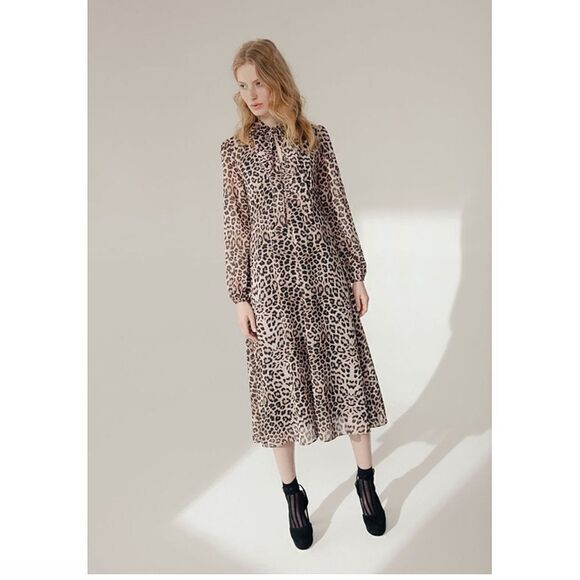 Lily and Lionel Safari Leopard Print 70s Dress